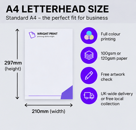 Business Letterhead Printing - Wright Print
