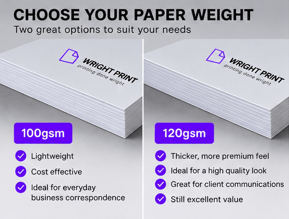 Business Letterhead Printing - Wright Print