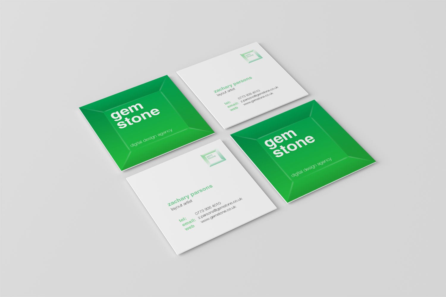 Square Business Cards (450gsm) - Wright Print